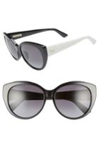 Women's Dior Lady 58mm Cat Eye Sunglasses - Black/ Ivory