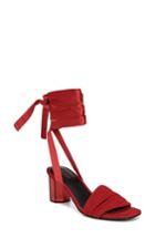 Women's Via Spiga Nova Ankle Wrap Sandal M - Red