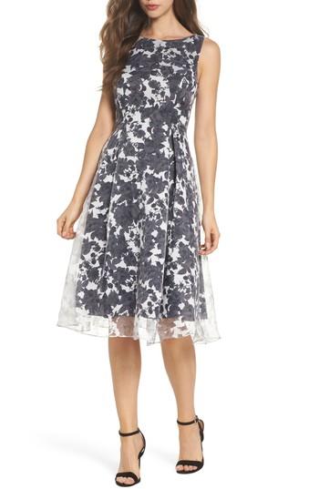 Women's Adrianna Papell Alyssa Fit & Flare Dress - Purple
