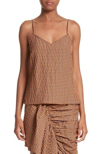 Women's Marques'almeida Classic Gingham Slip Top - Orange