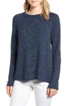 Petite Women's Eileen Fisher Organic Cotton Sweater, Size P - Blue