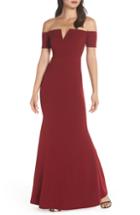 Women's Lulus Lynne Off The Shoulder Gown - Red