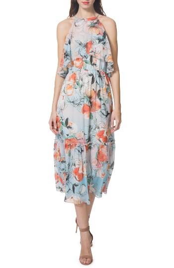 Women's Donna Morgan Print Midi Dress - Orange