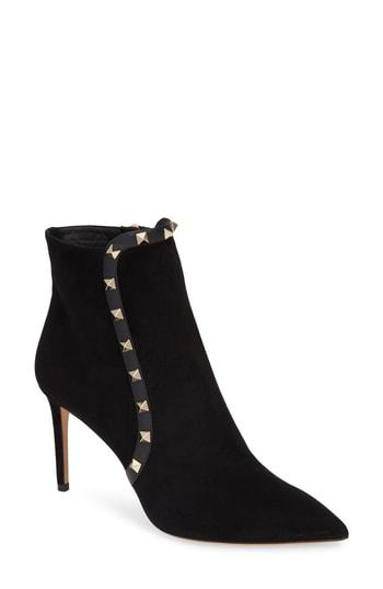 Women's Valentino Garavani Rockstud Bootie .5us / 38.5eu - Black