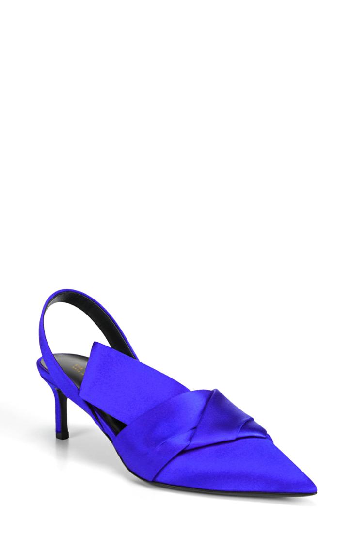 Women's Via Spiga Elisha Pointy Toe Slingback Pump .5 M - Blue