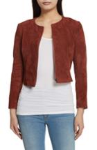 Women's Theory Morene Stretch Suede Jacket - Brown
