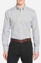 Men's Cutter & Buck 'epic Easy Care' Classic Fit Wrinkle Free Tattersall Plaid Sport Shirt - Black (online Only)