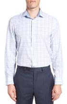 Men's W.r.k Trim Fit Plaid 4-way Stretch Dress Shirt - Blue