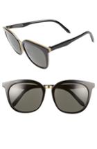 Women's Victoria Beckham Combination Classic 56mm Sunglasses - Light Horn/ Black