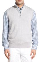 Men's Bobby Jones Quarter Zip Wool Sweater Vest - Grey