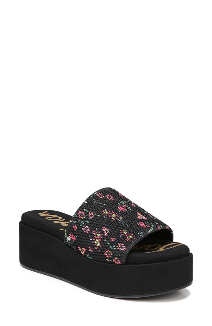 Women's Sam Edelman Wendi Platform Slide Sandal .5 M - Black