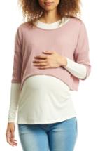 Women's Everly Grey Tina Maternity/nursing Top - Purple