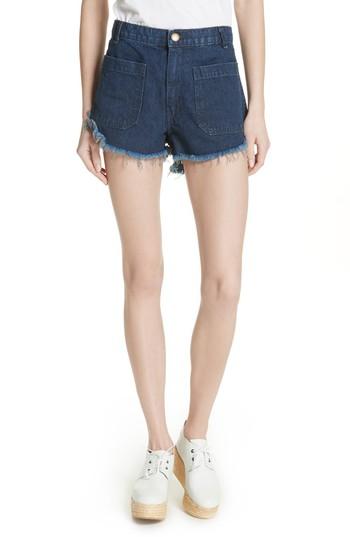 Women's The Great. Sailor Denim Shorts - Blue