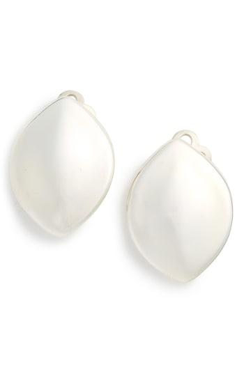 Women's Simon Sebbag Leaf Sterling Silver Clip Earrings