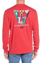Men's Vineyard Vines Coastal Burgees Long Sleeve Pocket T-shirt - Red