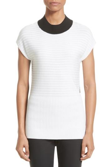 Women's St. John Collection Ottoman Knit Sweater - White