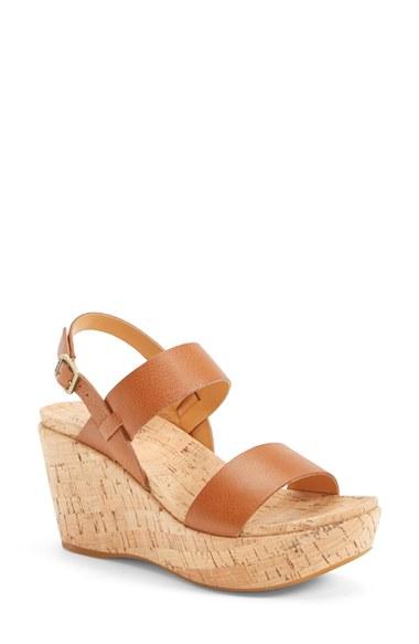 Women's Kork-ease 'austin' Slingback Wedge Sandal M - Brown