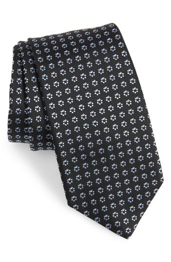 Men's Boss Medallion Silk Tie, Size - Black