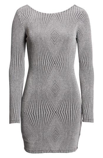 Women's Love, Nickie Lew Cross Back Metallic Body-con Dress - Metallic