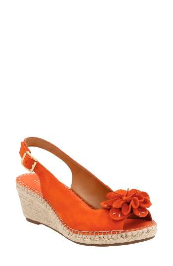 Women's Clarks Petrina Bianca Wedge Sandal M - Orange