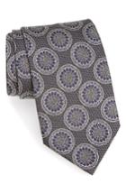 Men's Ermenegildo Zegna Medallion Silk Tie, Size X-long - Brown