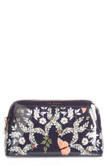 Ted Baker London Lennita- Kyoto Gardens Cosmetics Bag, Size - Mid Blue