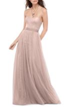 Women's Wtoo Bobbinet Strapless Gown - Pink