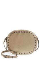Vince Camuto Areli Suede & Leather Crossbody Bag - White