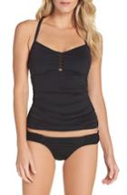 Women's La Blanca Island Goddess Tankini Top Dd - Black