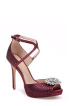 Women's Jewel Badgley Mischka Zaina Platform Sandal .5 M - Purple