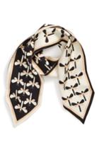 Women's Tory Burch Dragonfly Silk Necktie, Size - White