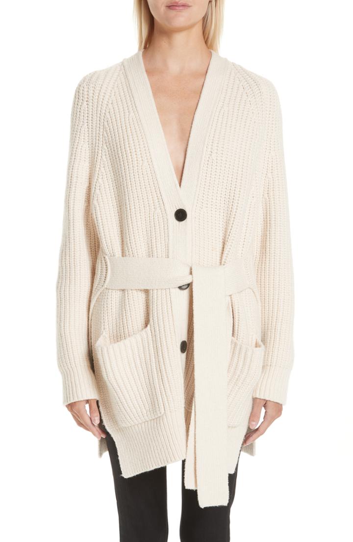 Women's Proenza Schouler Tie Waist Cardigan - Ivory