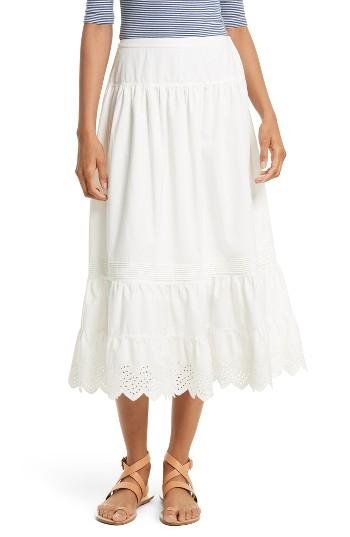 Women's La Vie Rebecca Taylor Eyelet Border Poplin Skirt