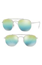Women's Ray-ban Marshal 54mm Aviator Sunglasses - Blue/ Green