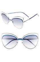 Women's Marc Jacobs 56mm Cat Eye Sunglasses - Palladium