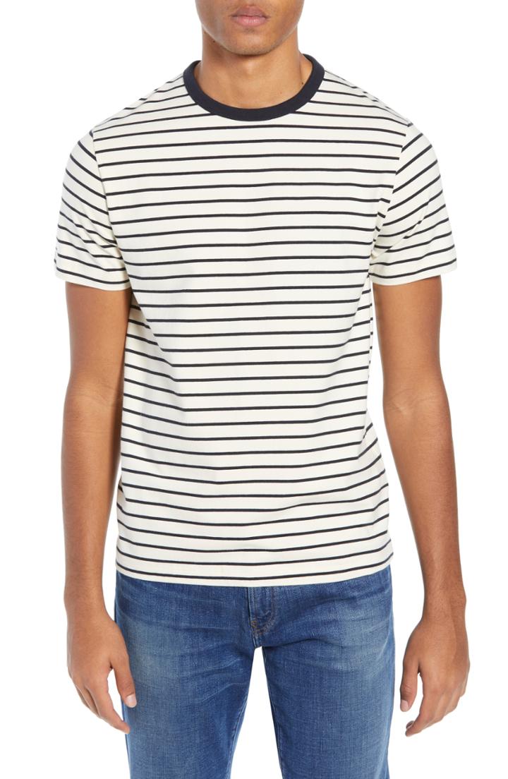 Men's French Connection Tim Stripe T-shirt - Blue