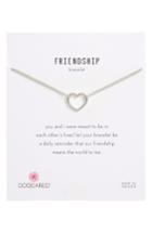 Women's Dogeared Friendship Medium Open Heart Charm Chain Bracelet
