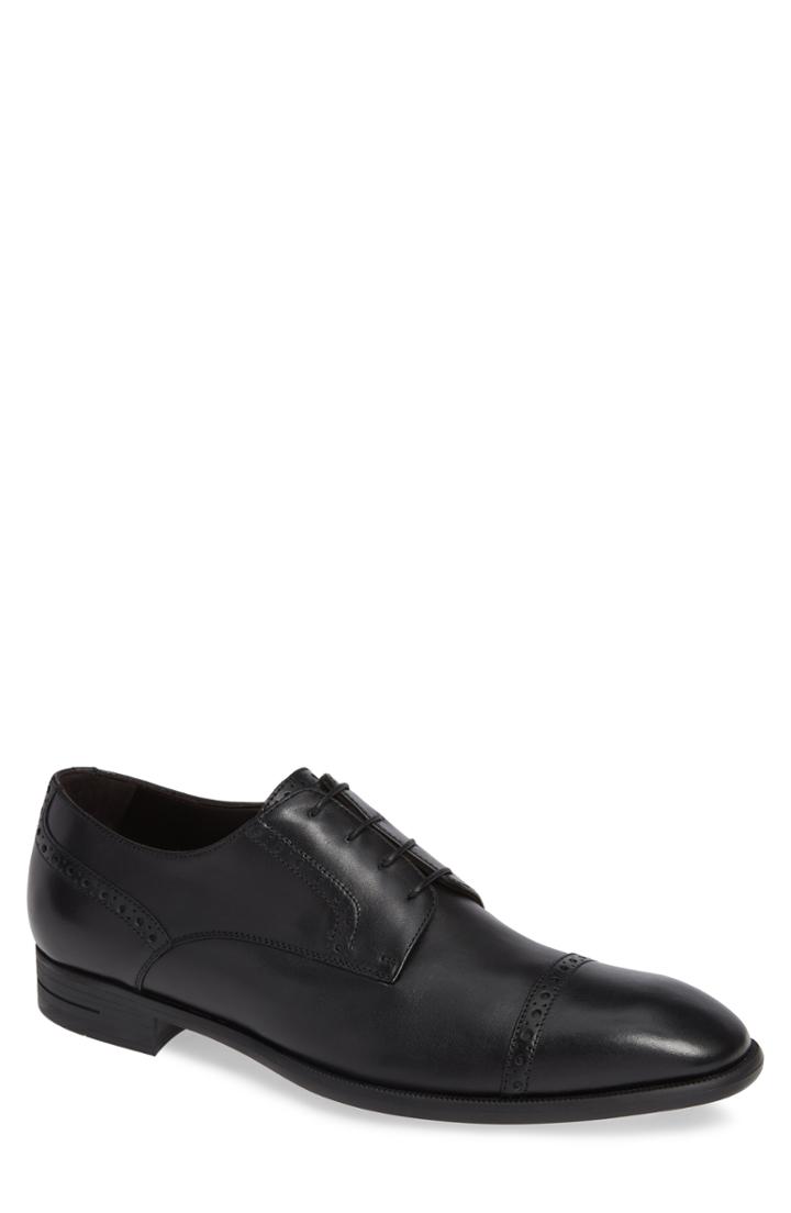 Men's Ermenegildo Zegna Cap Toe Derby Us / 7uk - Black