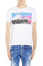 Men's Dsquared2 Picture Logo Graphic T-shirt - White