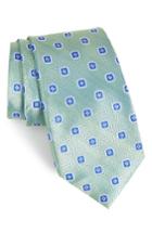 Men's Nordstrom Men's Shop Herringbone Silk Tie, Size - Green