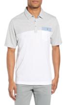 Men's Travis Mathew Four B's Colorblocked Polo, Size - White