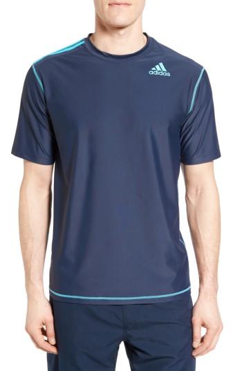 Men's Adidas Rashguard Top, Size - Blue