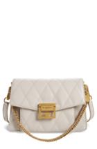 Givenchy Small Gv3 Diamond Quilted Leather Crossbody Bag - Grey