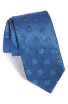 Men's David Donahue Dot Silk Tie, Size - Blue