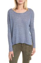 Women's Joie Faya Stripe Linen Sweater - Blue