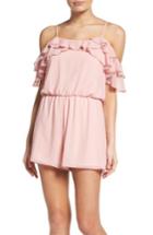 Women's Nsr Ruffle Romper - Pink