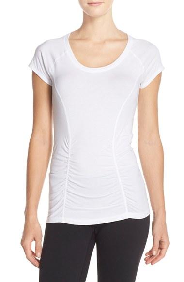 Women's Zella 'z 6' Ruched Tee, Size - Red