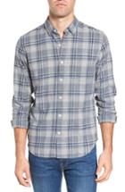 Men's Bonobos Slim Fit Brushed Plaid Sport Shirt - Blue