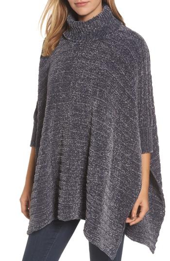 Women's Caslon Chenille Poncho - Grey