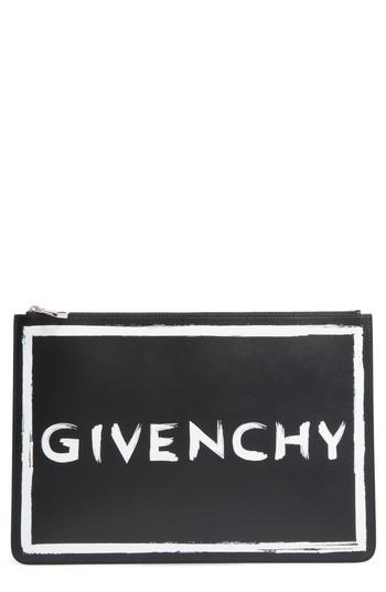 Givenchy Grafitti Logo Leather Pouch -